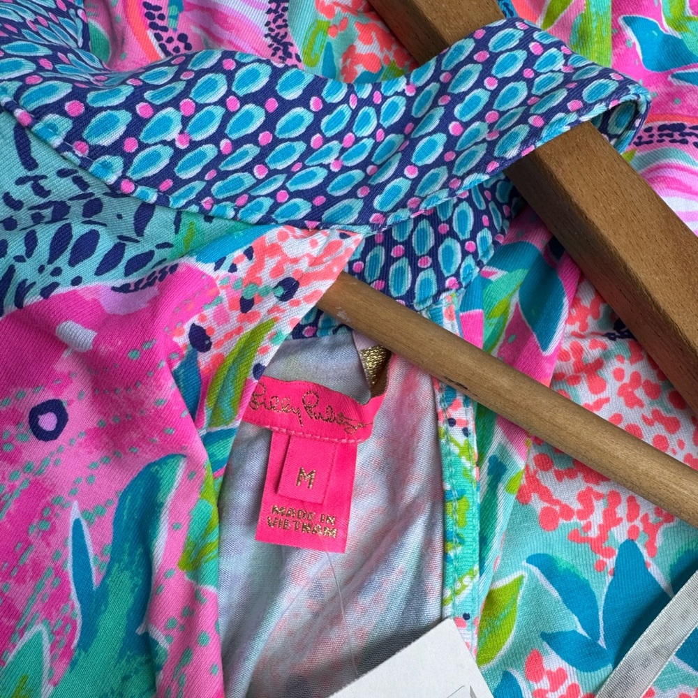 Lilly Pulitzer Monterrey Maxi Knit Dress Multi Reeflections Tropical Blue/Pink M - Picture 10 of 14